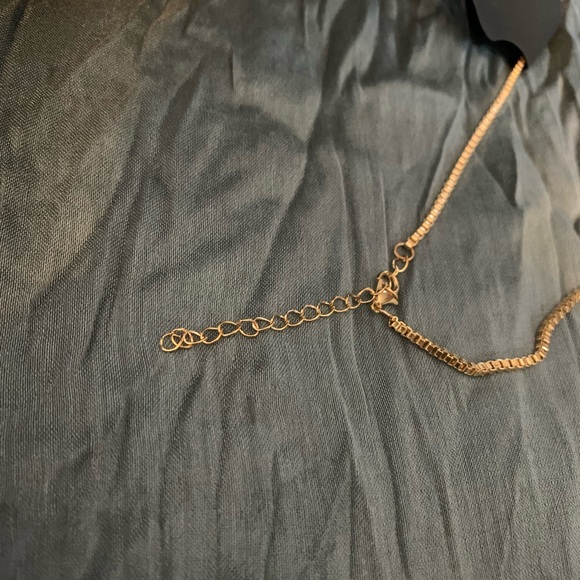 Crystal Cross Pendant on Box Chain - Picture 5 of 7